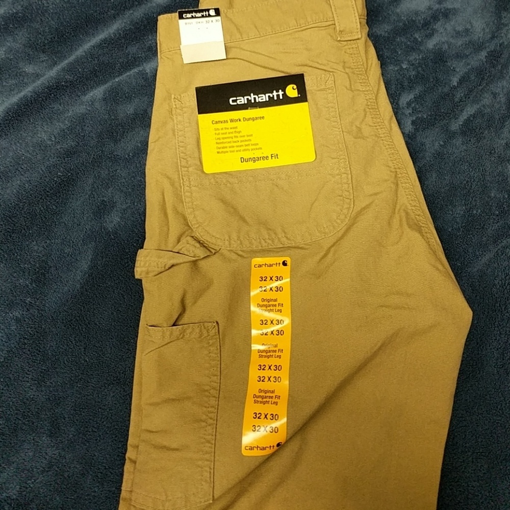 Men's Carhartt canvas work dungaree pant 32x30